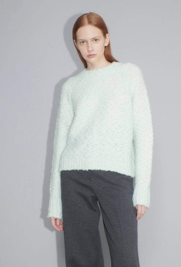 Odeeh Fluffy Wick-Yarn Pullover, Ice Green Letzte 3 Tage