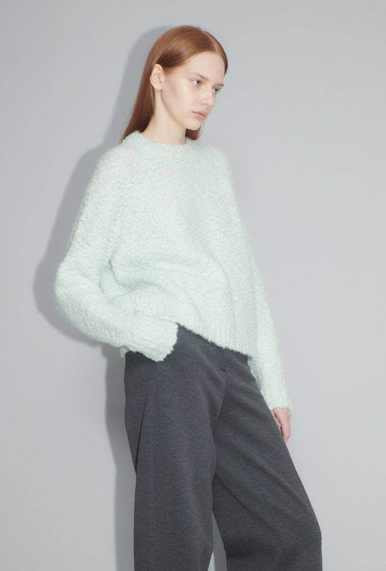Odeeh Fluffy Wick-Yarn Pullover, Ice Green Letzte 3 Tage