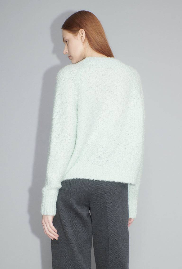 Odeeh Fluffy Wick-Yarn Pullover, Ice Green Letzte 3 Tage