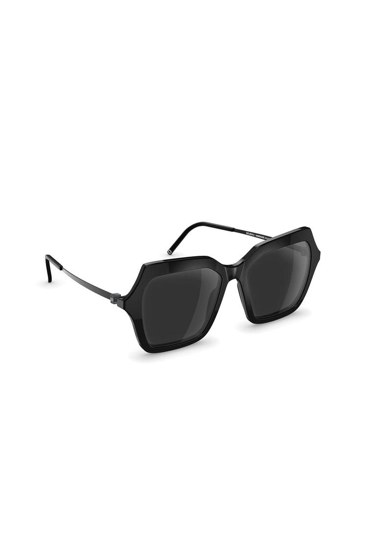 Odeeh NEUBAU Phaedra Sonnenbrille, Black/Black Neueste Stile