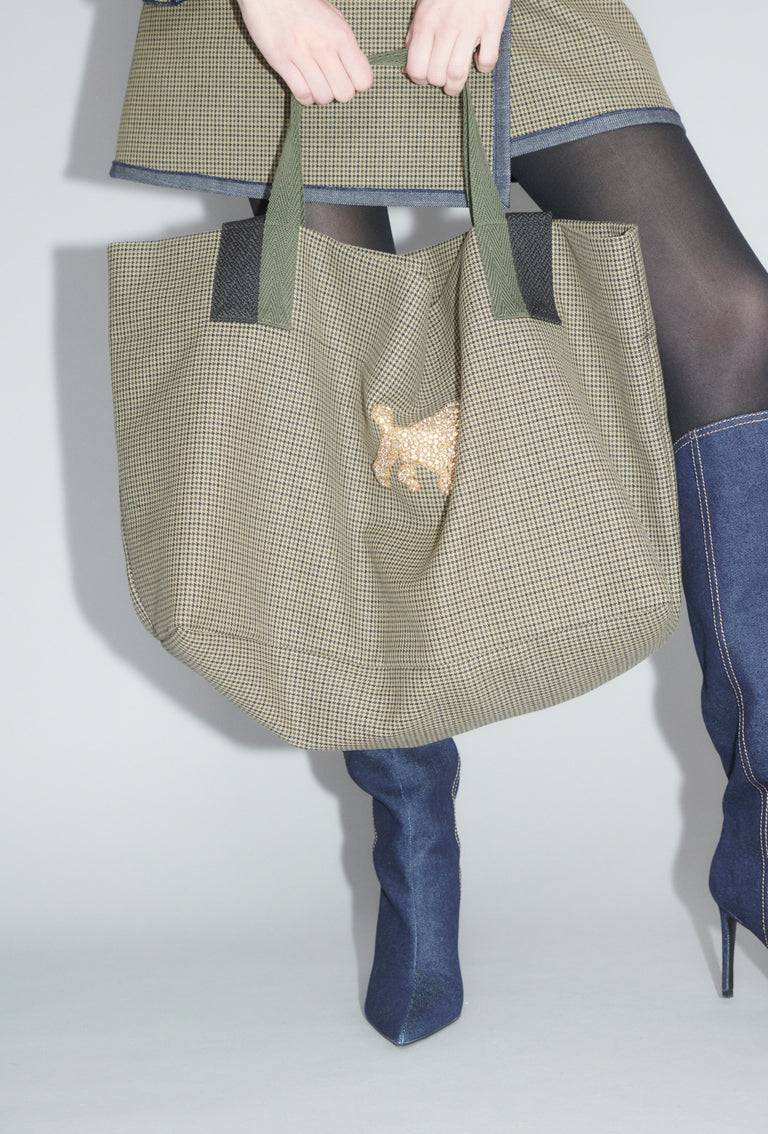 Odeeh Bounded Denim Tasche, Khaki Super Rabatt