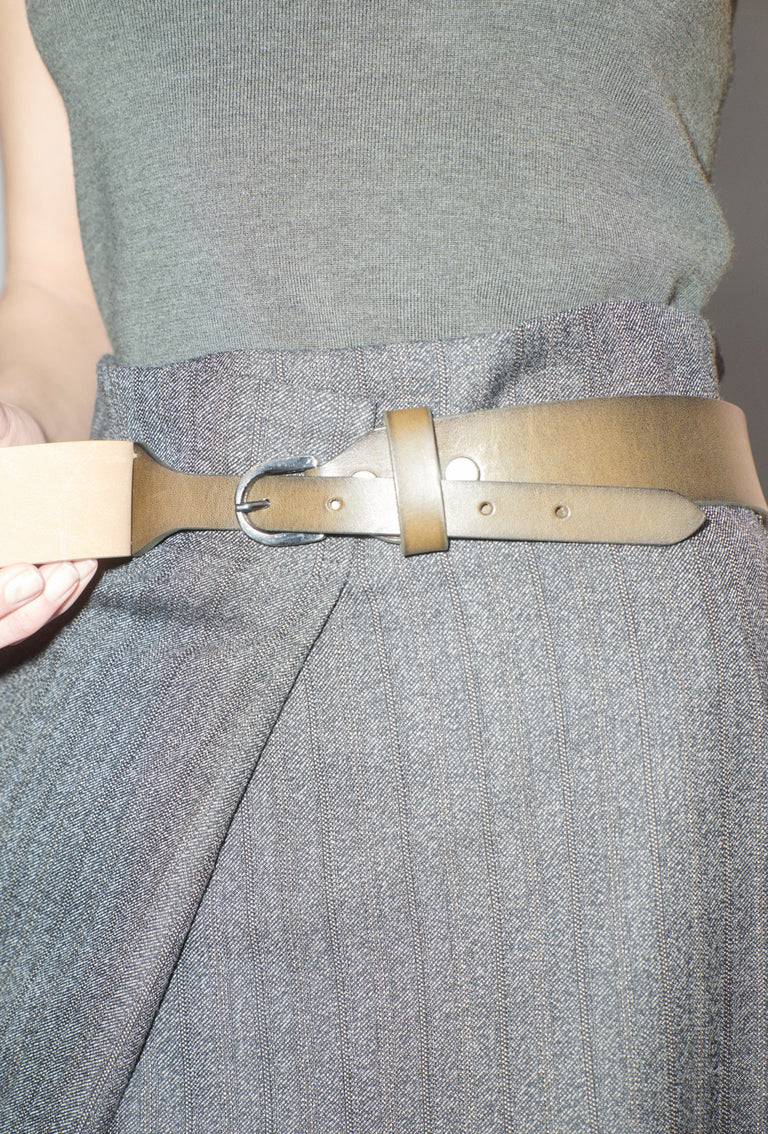 Odeeh Leather Belt, Brown Olive Black Friday Preise