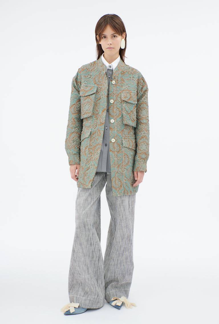 Odeeh Flower Camouflage Matelassé Jacke, Sea Green Angebote