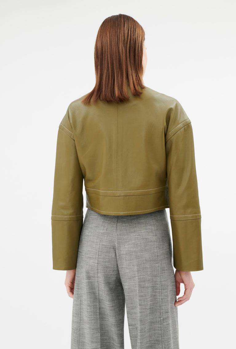 Odeeh Lamb Nappa Wet Look Jacke, Goldolive Hotsell
