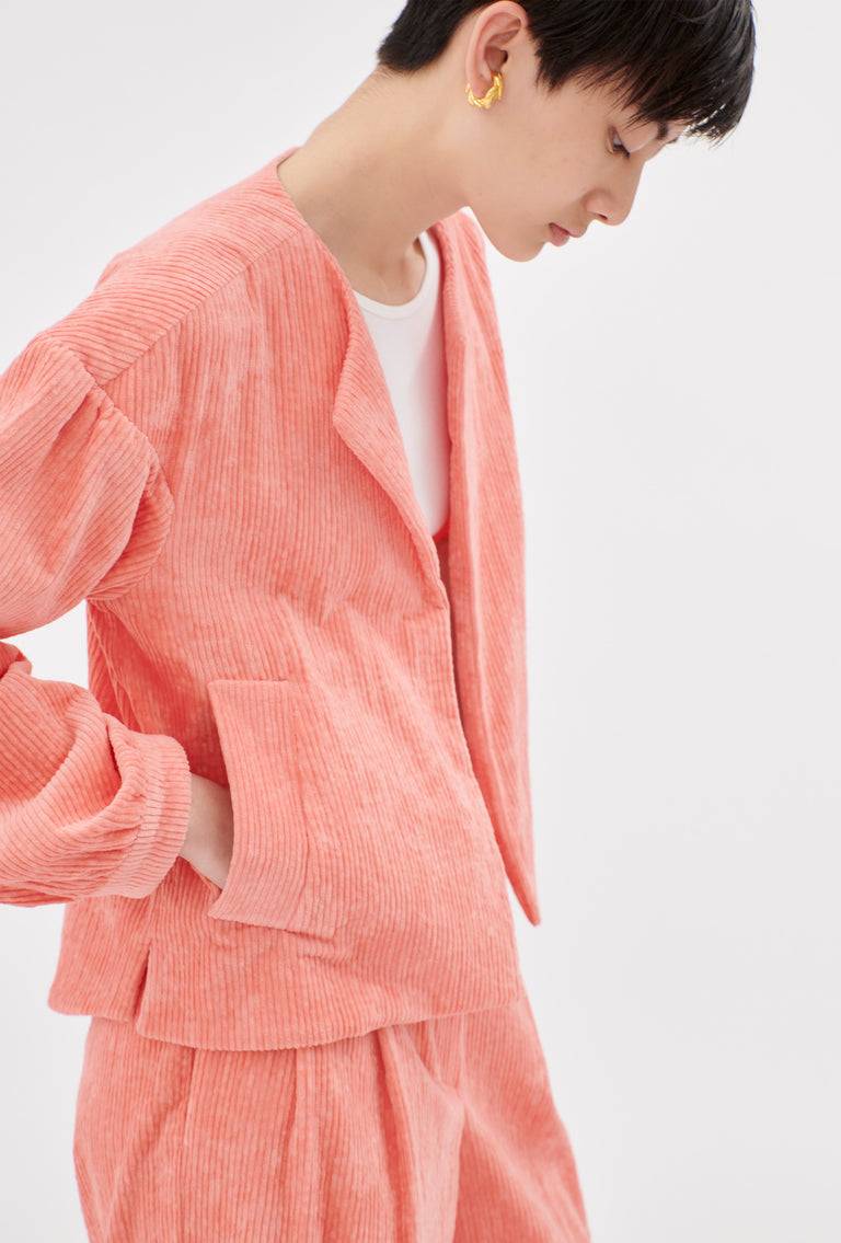 Odeeh Washed Corduroy Jacke, Flamingo Günstiger Verkauf