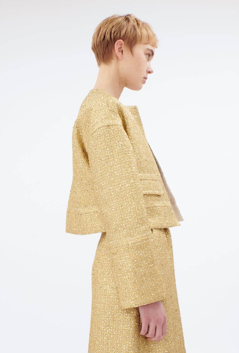 Odeeh Gold Brocade Jacke, Gold Kostenloser Versand