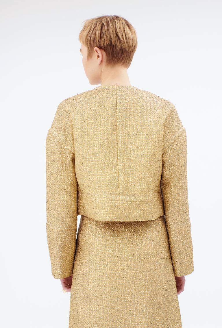 Odeeh Gold Brocade Jacke, Gold Kostenloser Versand