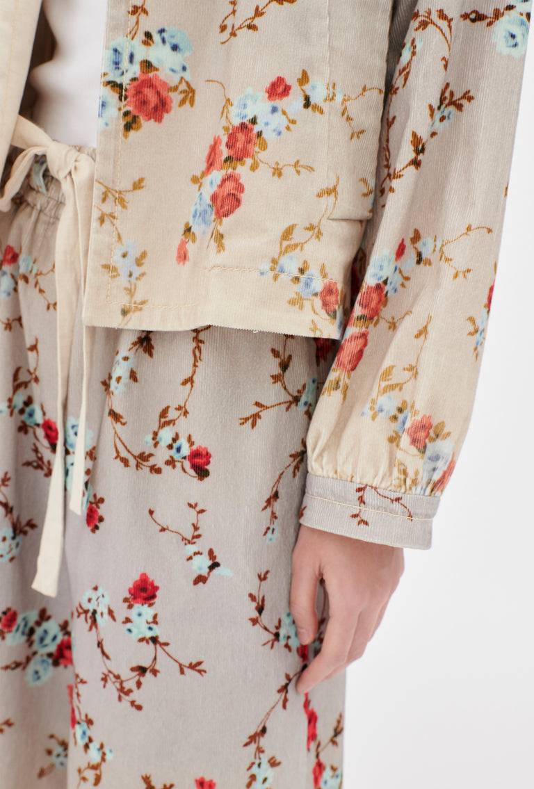 Odeeh "Mini Bouquets / Stamped Corduroy Degradé Jacke, Acqua Limitierter Zeitrabatt