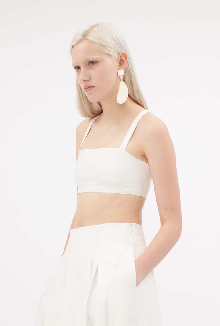 Odeeh Crinkled Duchesse Stonewashed Top, Milk Großer Ausverkauf