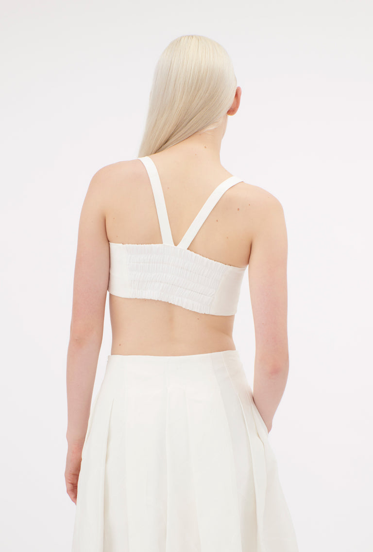 Odeeh Crinkled Duchesse Stonewashed Top, Milk Großer Ausverkauf