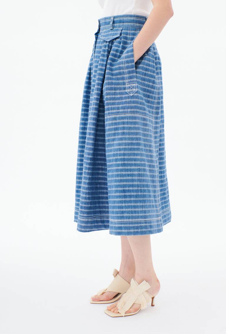 Odeeh Italian Denim Washed Indigo Stripe Rock, Light Indigo Exklusivangebot