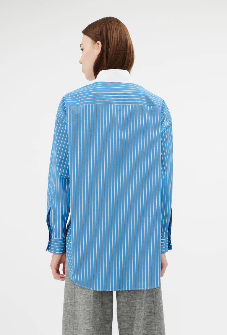Odeeh Men's Stripe Bluse, Capri Blue Preisnachlass