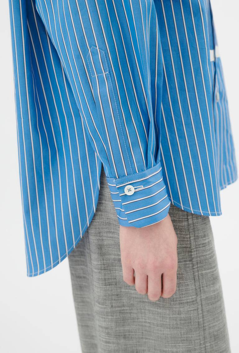 Odeeh Men's Stripe Bluse, Capri Blue Preisnachlass