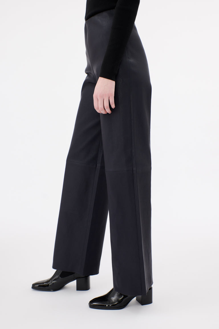 Odeeh Stretch Lamb Nappa Hose, Blackblue Lagerräumung