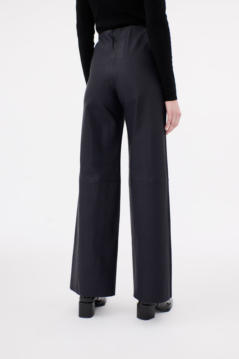 Odeeh Stretch Lamb Nappa Hose, Blackblue Lagerräumung