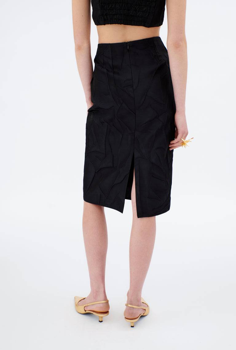 Odeeh Crinkled Duchesse Rock, Jet Black Große Rabatte
