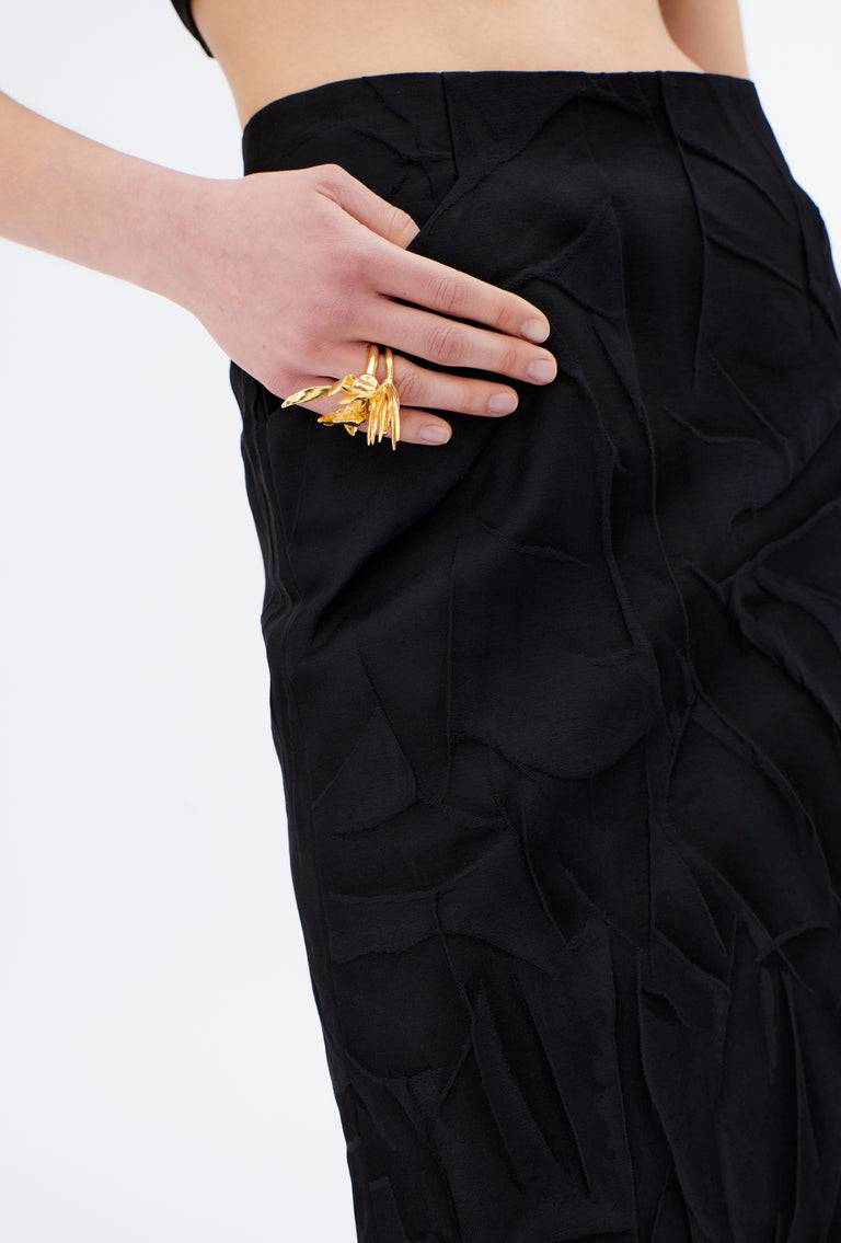 Odeeh Crinkled Duchesse Rock, Jet Black Große Rabatte