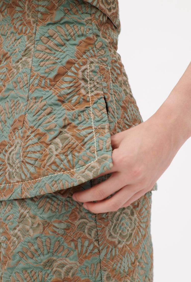 Odeeh Flower Camouflage Matelassé Top, Sea Green Sonderangebote