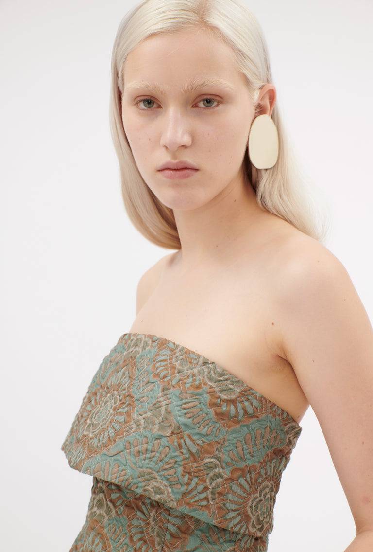 Odeeh Flower Camouflage Matelassé Top, Sea Green Sonderangebote