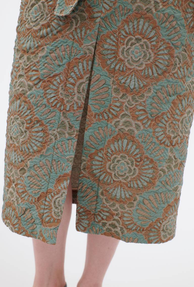 Odeeh Flower Camouflage Matelassé Rock, Sea Green Riesige Ersparnisse