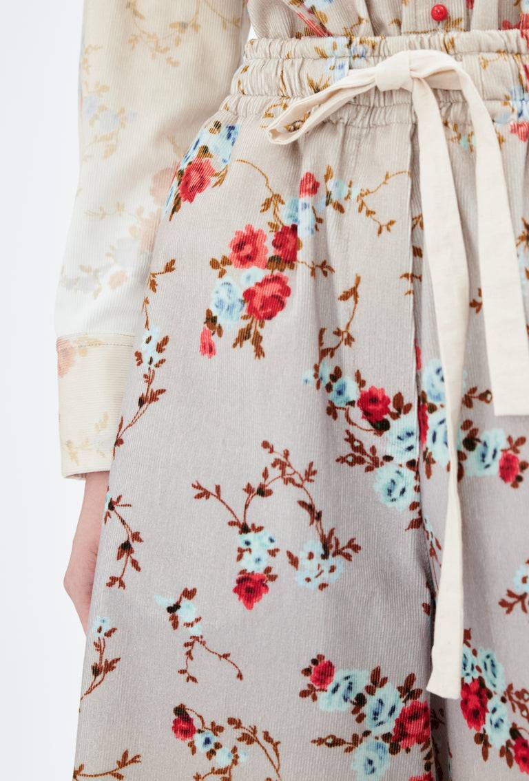 Odeeh Mini Bouquets Stamped Corduroy Degradé Hose, Aqua Wochenangebot