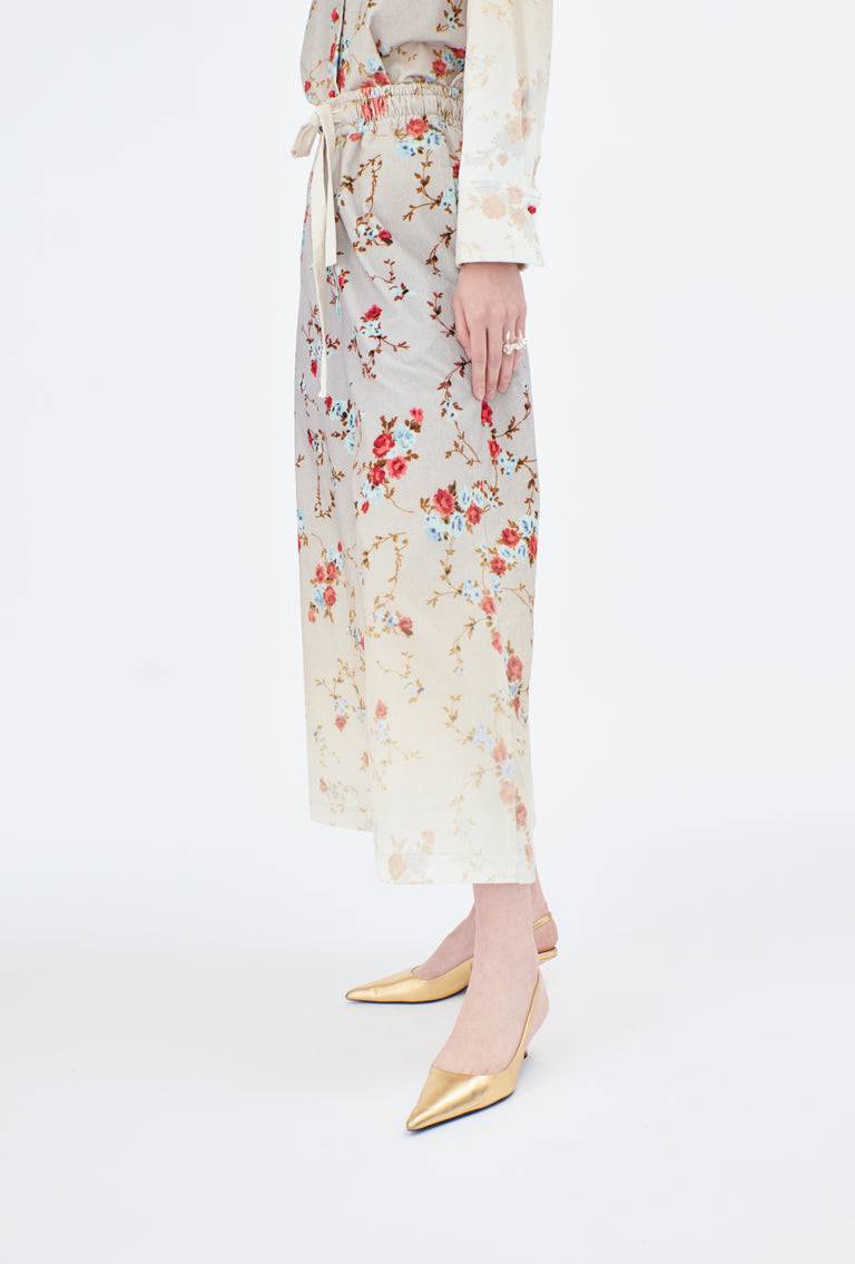 Odeeh Mini Bouquets Stamped Corduroy Degradé Hose, Aqua Wochenangebot