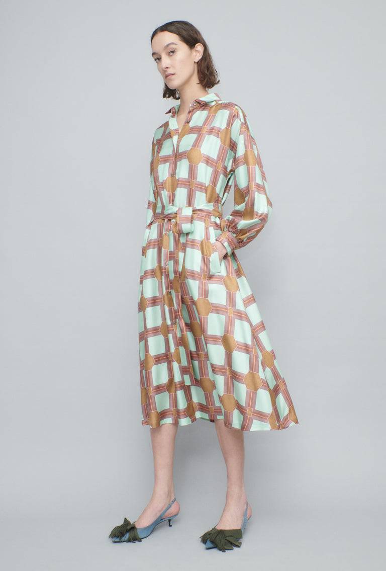 Odeeh Painted Tiles Kleid, Mint Begrenzte Freigabe