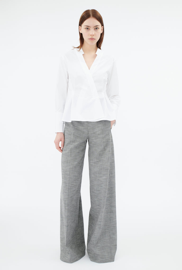 Odeeh Cotton Popeline Bluse, White Letzte 2 Tage
