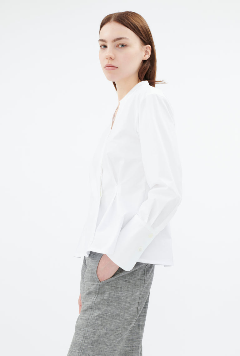 Odeeh Cotton Popeline Bluse, White Letzte 2 Tage