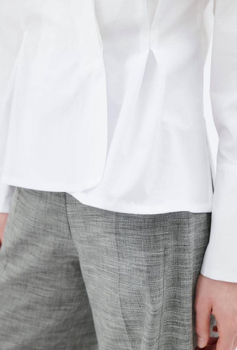 Odeeh Cotton Popeline Bluse, White Letzte 2 Tage