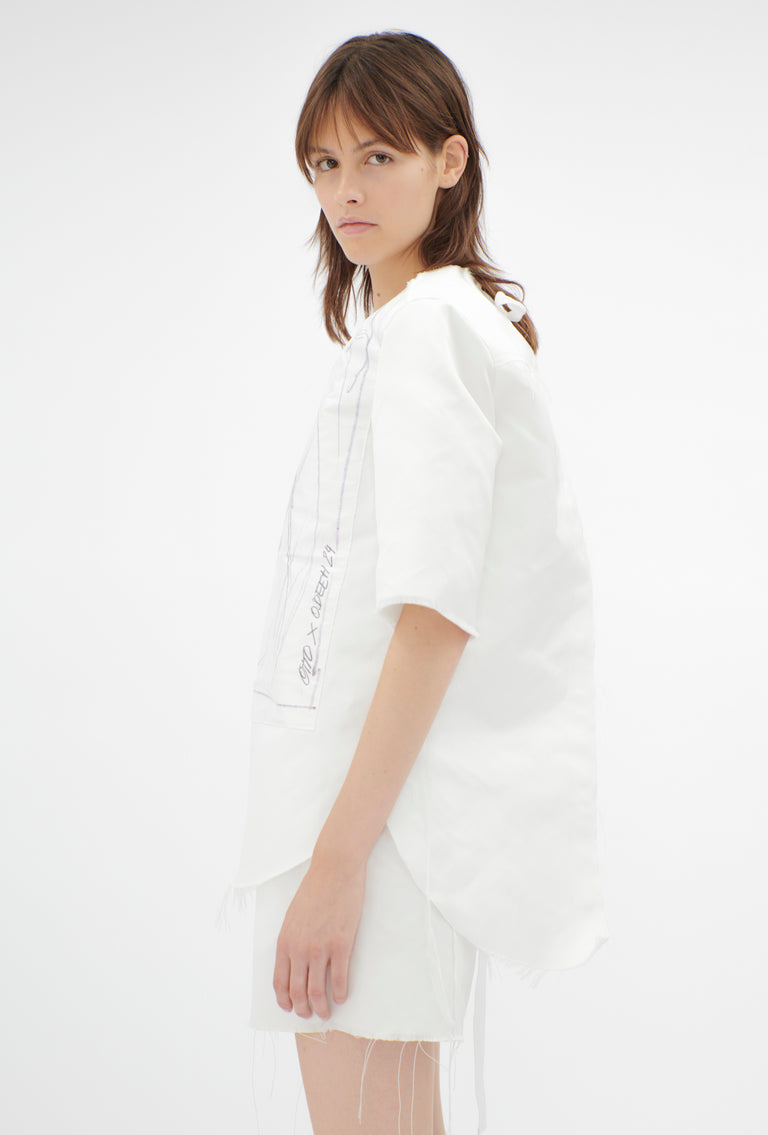 Odeeh Duchesse Bluse, White Bis zu 65% Rabatt