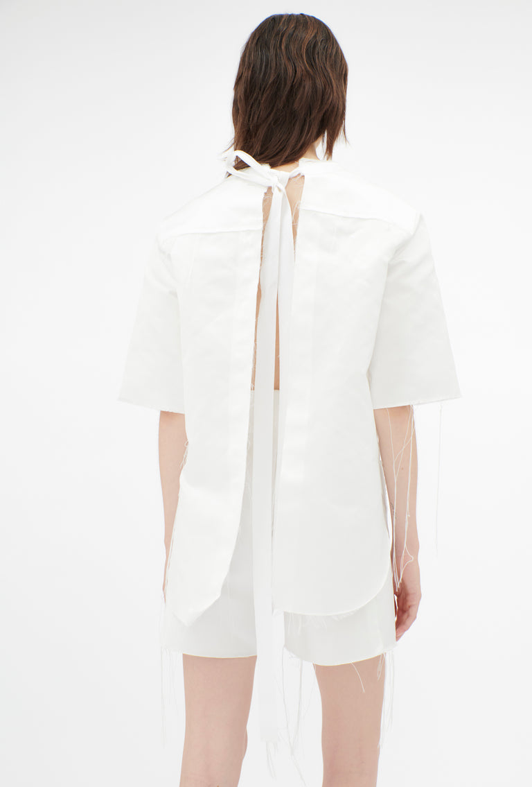 Odeeh Duchesse Bluse, White Bis zu 65% Rabatt
