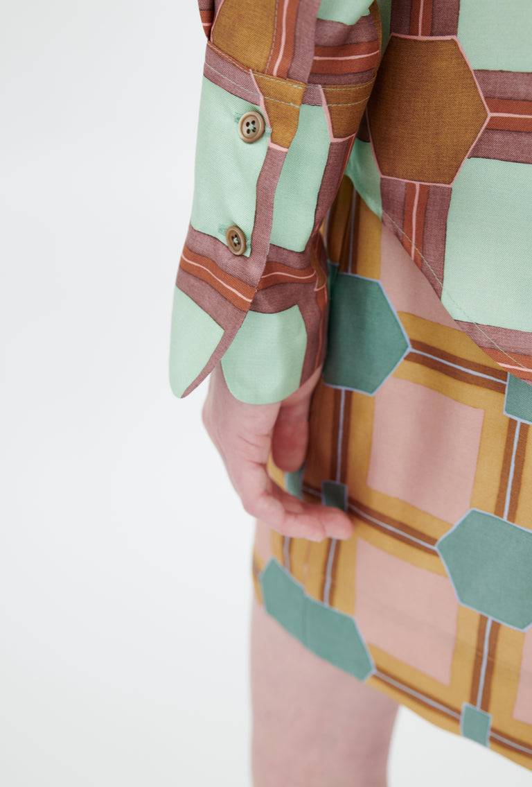 Odeeh Painted Tiles Bluse, Mint Nur für heute