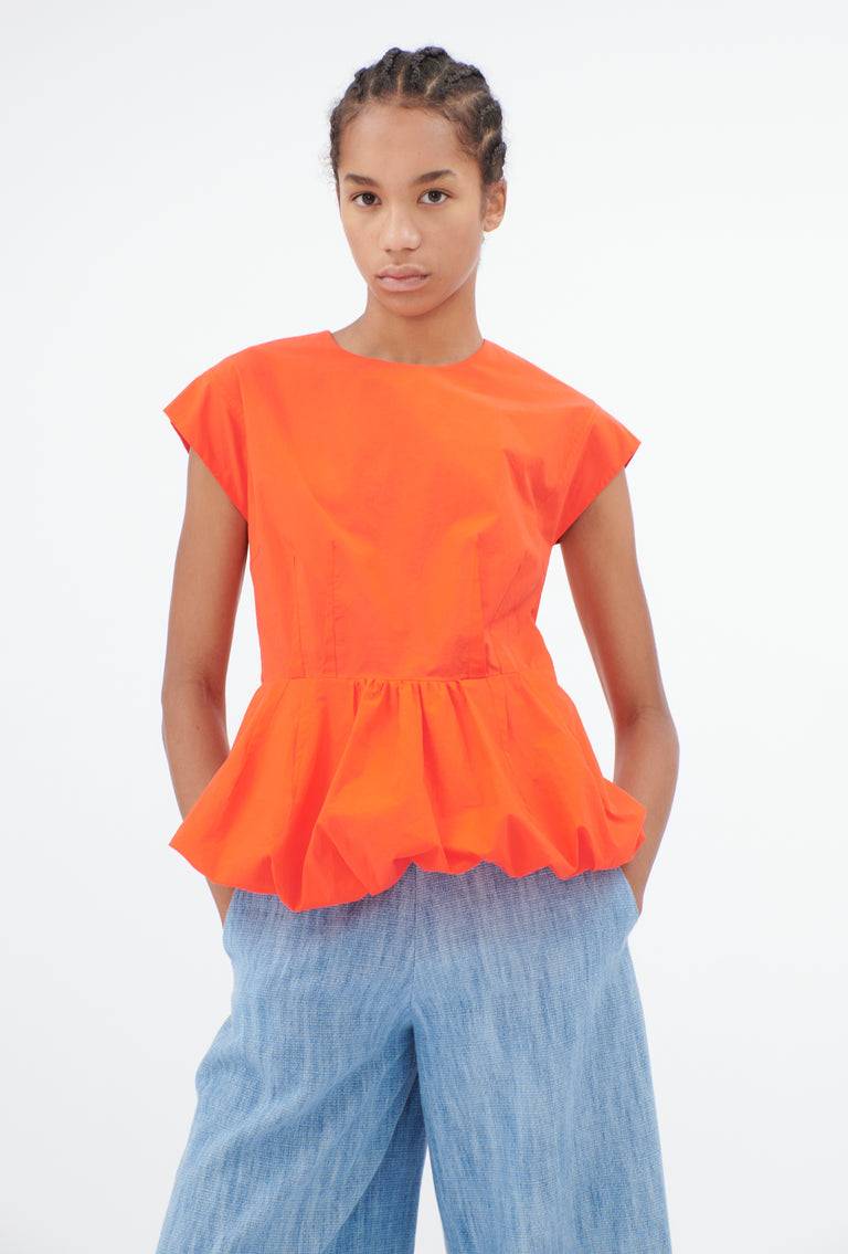 Odeeh Cotton Popeline Bluse, Glowing Orange Bis zu 55% Rabatt