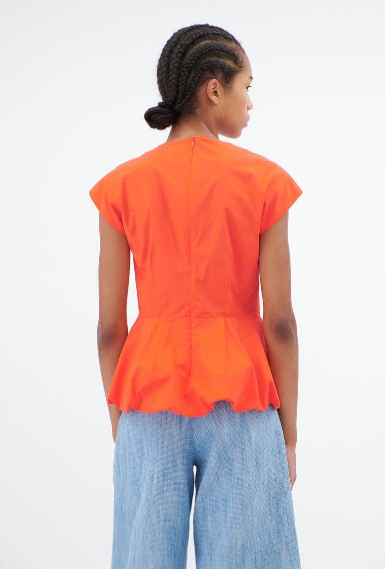 Odeeh Cotton Popeline Bluse, Glowing Orange Bis zu 55% Rabatt