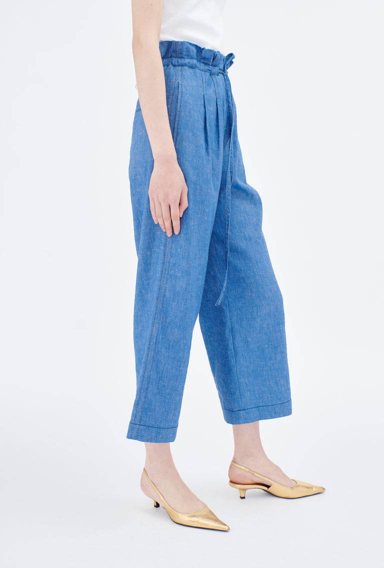 Odeeh Cotton Linen Denim Hose, Ocean Super Rabatt