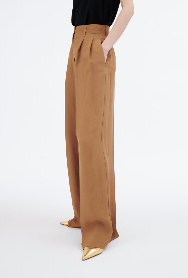 Odeeh Crisp Viscose Hose, Caramel Riesige Rabatte
