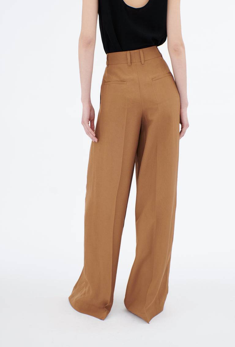 Odeeh Crisp Viscose Hose, Caramel Riesige Rabatte