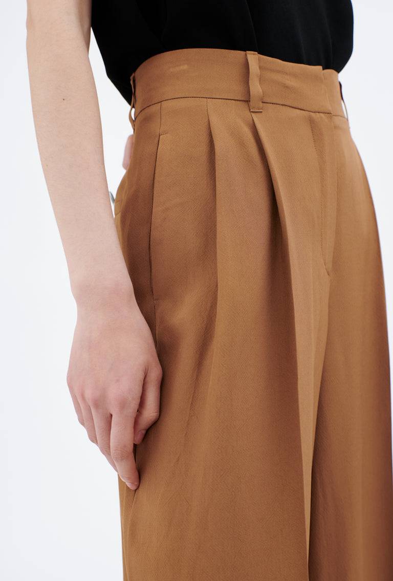 Odeeh Crisp Viscose Hose, Caramel Riesige Rabatte