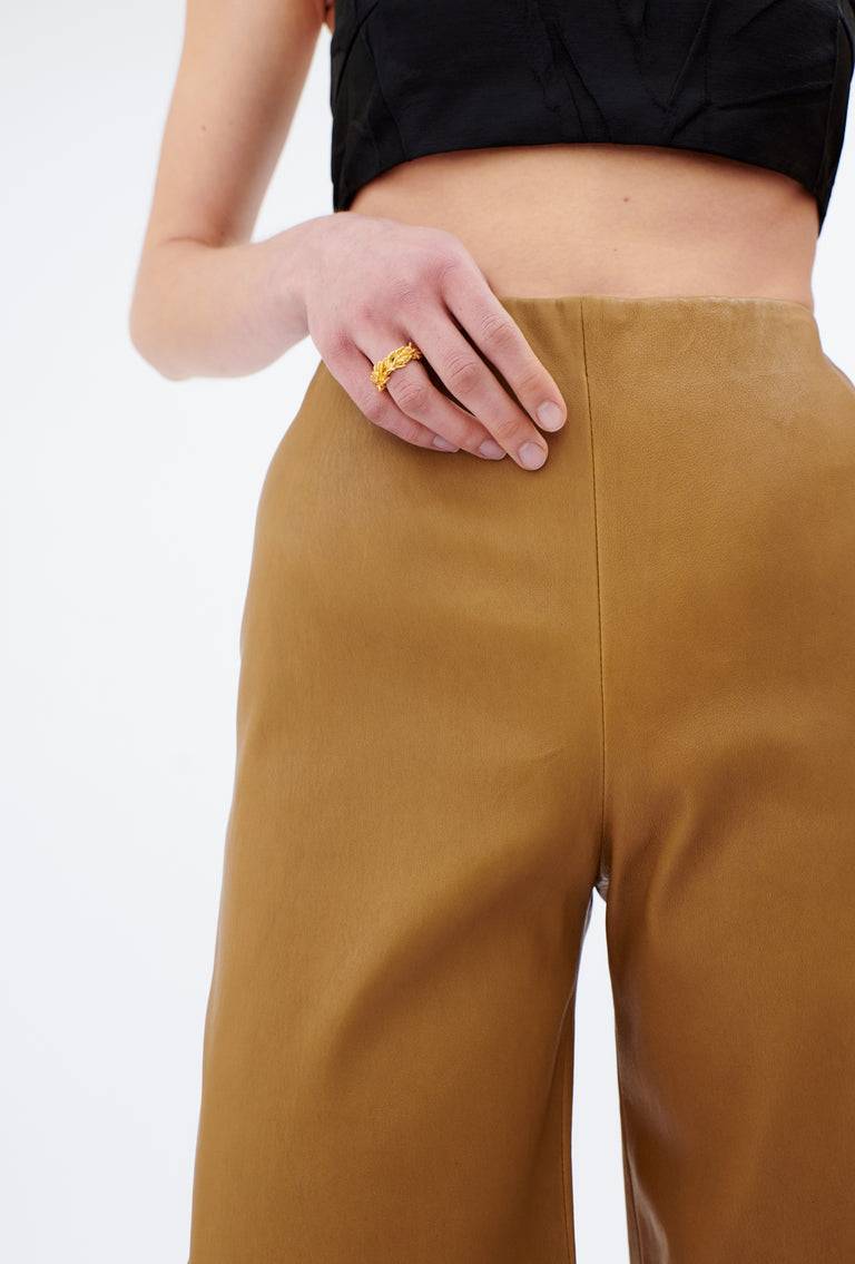 Odeeh Stretch Lamb Nappa Hose, Tiger's Eye 50% Rabatt mit kostenlosem Versand