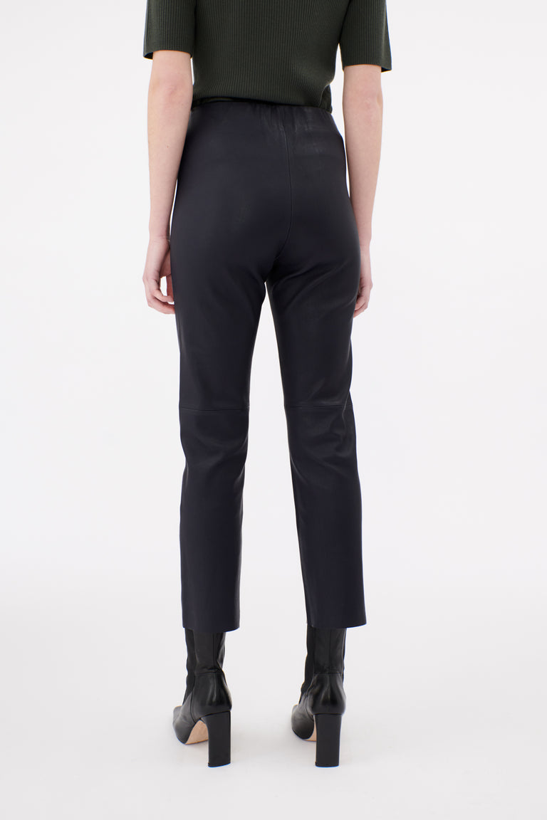 Odeeh Stretch Lamb Nappa Hose, Blackblue Fabrikladen