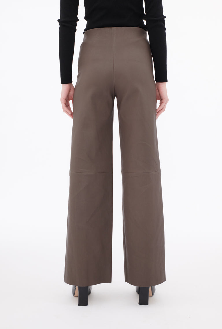Odeeh Nappa Stretch Lederhose, Olive-brown 50% Rabatt für begrenzte Zeit