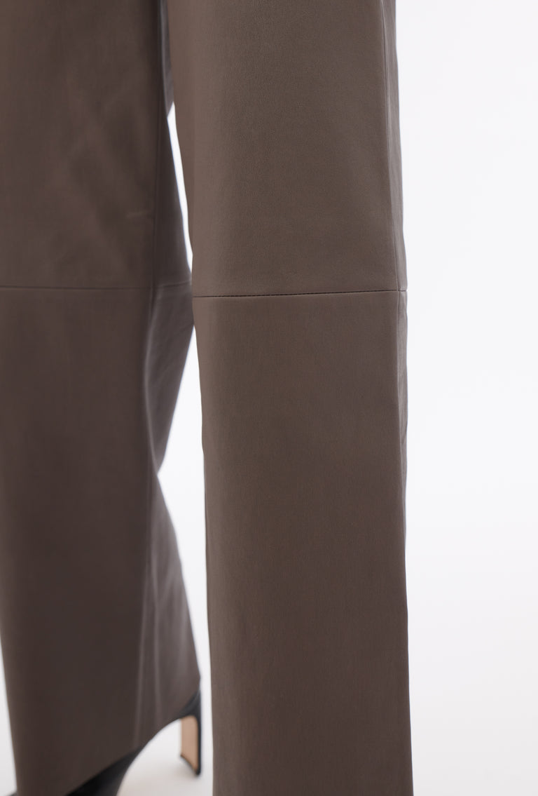 Odeeh Nappa Stretch Lederhose, Olive-brown 50% Rabatt für begrenzte Zeit