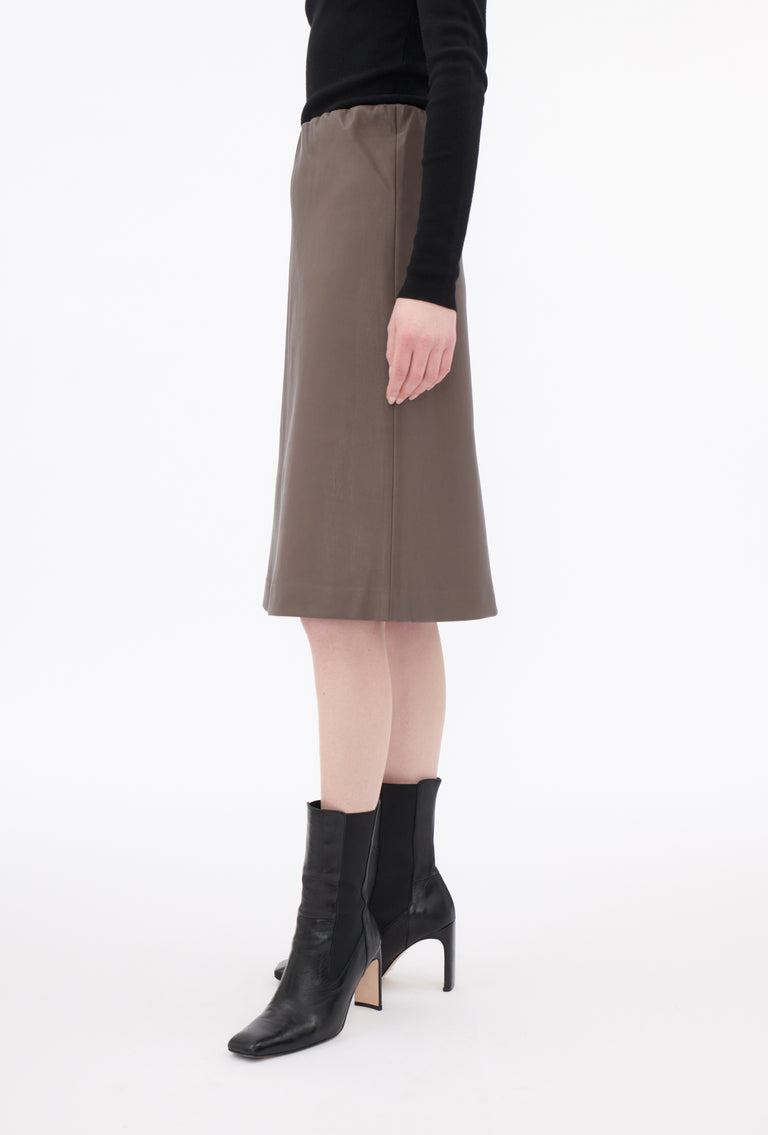 Odeeh Nappa Stretch Lederrock, Olive-brown Auslauf