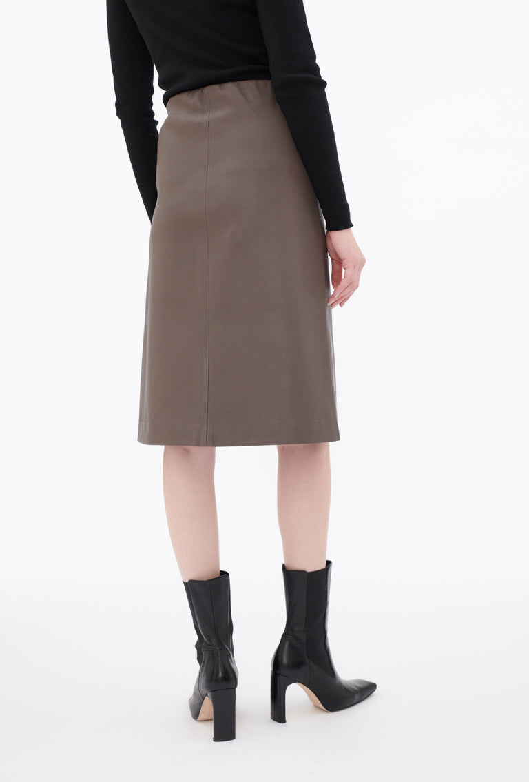 Odeeh Nappa Stretch Lederrock, Olive-brown Auslauf