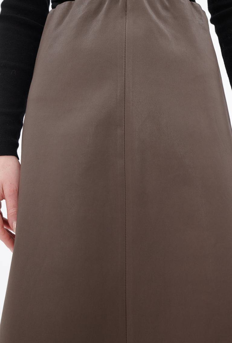 Odeeh Nappa Stretch Lederrock, Olive-brown Auslauf