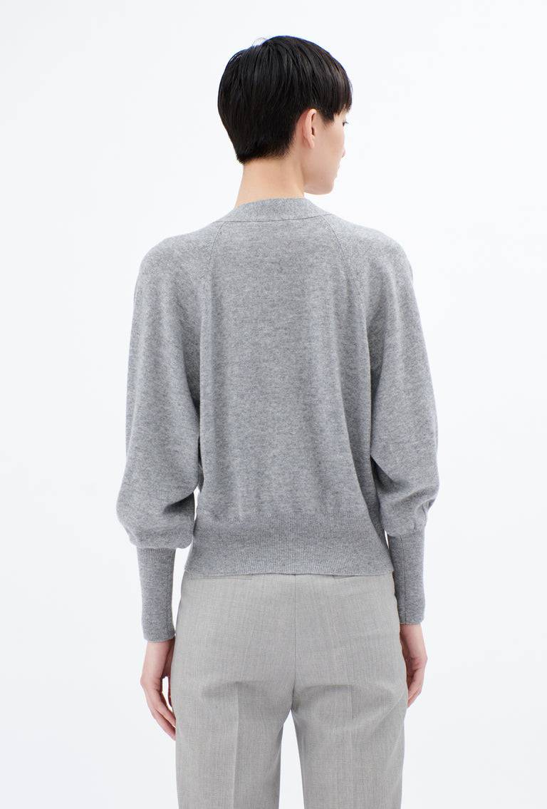 Odeeh Light Cashmere Knit Cardigan, Heather Grey Schlussverkauf
