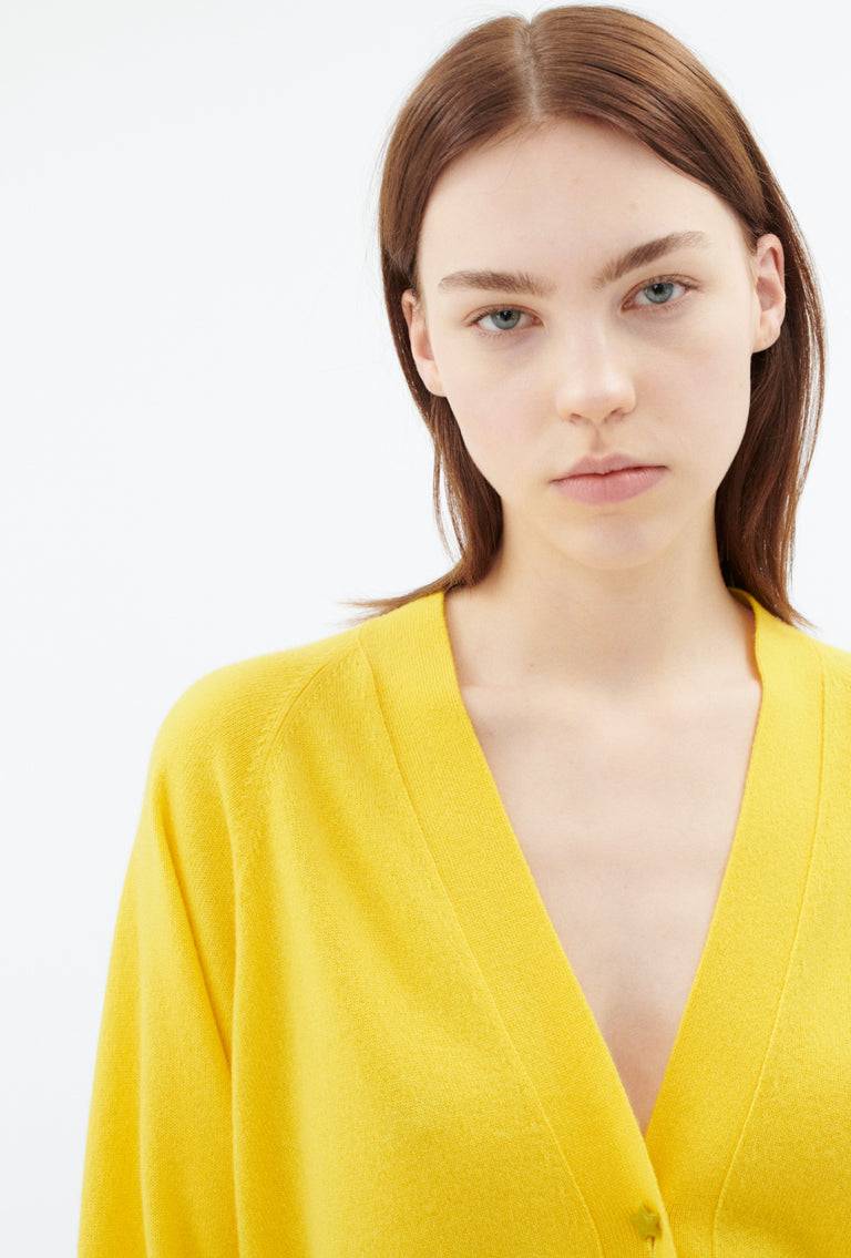 Odeeh Light Cashmere Cardigan, Canary Yellow Günstiger Verkauf