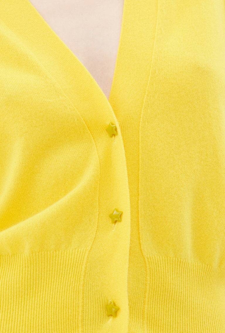Odeeh Light Cashmere Cardigan, Canary Yellow Günstiger Verkauf