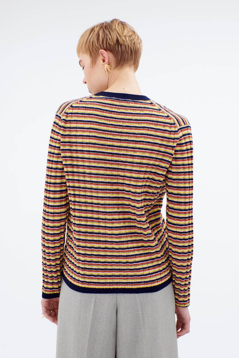 Odeeh Multicolor Stripe Cardigan, Ink Fabrik Onlineshop